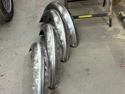 MG 'M TYPE OWNERS/REBUILDERS.     A cancelled order of a set of 4 of the  highest quality MG 'M' type cycle wings. Photo 1