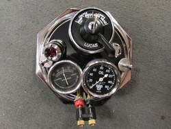 Complete dashboard instrument cluster panels.    We have these in stock for all MMM models in excellent used but ALL ORIGINAL condition  (or you can buy all the parts fully rebuilt as new.                . Photo 2